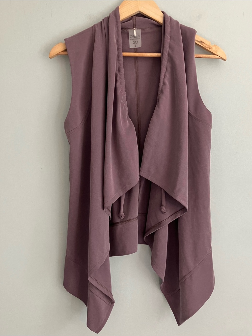 CALIA Mauve Open Front Athleisure Vest Size S